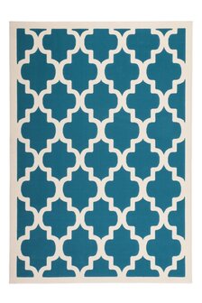 Turquoise modern tapijt Manoa Turquoise