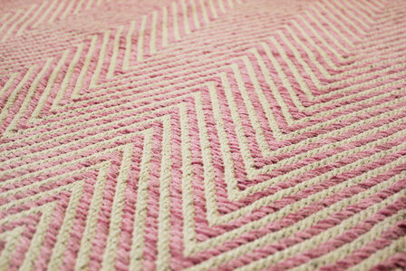 Wollen vloerkleed in de aanbieding Retif wol kleur Roze