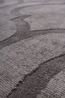 Vloerkleed, karpet of tapijt gemaakt van viscose Santarina Grijs