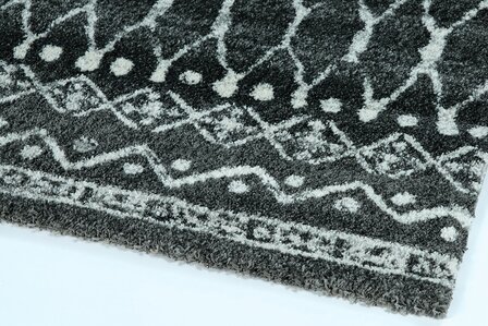Antraciet vintage vloerkleed of karpet Timor 1803 