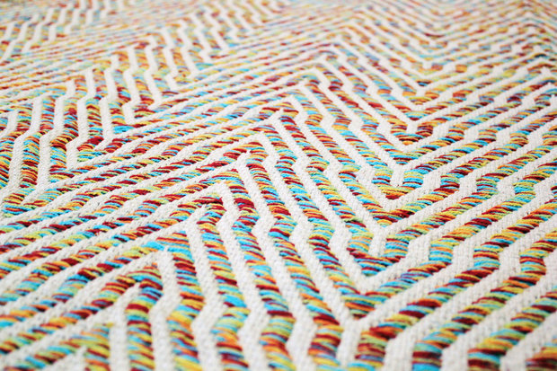 Vloerkleed wol Retif Multicolor