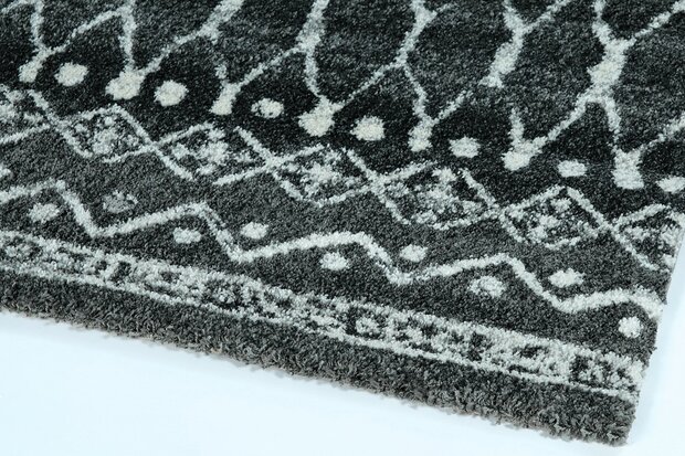 Antraciet vintage vloerkleed of karpet Timor 1803 
